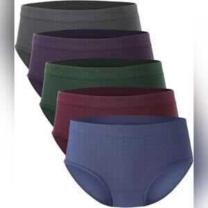 NWT 5-Pack Bamboo Cool Women's Moisture - Wicking Brief Underwear Panties, Small